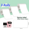 CrystalClear 40x30mm Label Rolls  Transparent Barcode And Product Sticker Refills 12