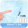 3 Rolls Transparent Self Adhesive Thermal Sticker Paper For Mini Printers 2