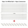 Modular LED Track Light Rails With Straight Connectors For Ceiling Spotlights 10
