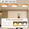 Wood Grain Foldable LED Ceiling Spotlight For Modern Home Lighting 2