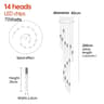 Luxury Crystal Spiral LED Staircase Chandelier For High Ceiling Living Rooms 6