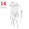 Luxury Crystal Spiral LED Staircase Chandelier For High Ceiling Living Rooms 7