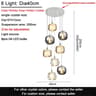 Modern Nordic Crystal LED Chandelier For Luxury Living Room And Dining Lighting 8