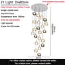 Modern Nordic Crystal LED Chandelier For Luxury Living Room And Dining Lighting 12
