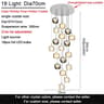 Modern Nordic Crystal LED Chandelier For Luxury Living Room And Dining Lighting 11