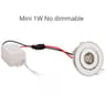 10 Pack Mini LED Recessed Downlights 1W 3W Silver Aluminum 1