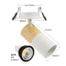 Nordic Wood Grain GU10 Surface Mounted Ceiling Spotlight 2