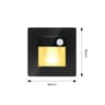 2W 3W Recessed LED Stair Light With PIR Motion Sensor 1