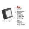 Waterproof Outdoor LED Stair Step Wall Light For Garden And Balcony 2