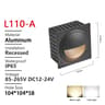 Waterproof Square Recessed Outdoor LED Wall Light For Balcony And Yard 2