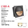Waterproof Square Recessed Outdoor LED Wall Light For Balcony And Yard 6