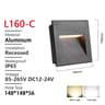 Waterproof Square Recessed Outdoor LED Wall Light For Balcony And Yard 8