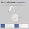 Modern LED Gooseneck Bedside Reading Wall Lamp With USB A And USB C Charging 1