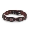 Retro Genuine Leather Beaded Flower Dog Collar For Large Dogs Ethnic Style 4