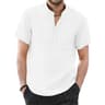 Everyday Mens Cotton Linen Tshirt  Breathable Summer Tshirt In Solid Colors 1