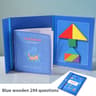 Magnetic Tangram Puzzle Book Montessori Wooden Jigsaw Geometric Shape Logic Game 6