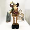 Stretchable Plaid Santa Snowman Reindeer Set Of 3 Cozy Christmas Plush Doll Decor 4