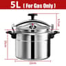 HeavyDuty Pressure Cooker For Gas Stoves  Aluminum ExplosionProof Pressure Pot 3L  5L  7L 5
