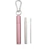 Collapsible Stainless Steel Straw Set  Reusable Telescopic Travel Drinking Straw With Case 5