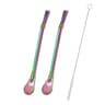 Stainless Steel Yerba Mate Bombilla Set  Tea Infuser Straw With Cleaning Brush 2 Pcs 5