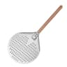 HardAnodized Aluminum Pizza Turning Peel  Perforated Pizza Paddle With Wood Handle 1214 Inch 5