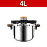 SecureLock Stainless Steel Pressure Cooker  OneHand Lock MultiCooker For Gas  Induction 4L6L8L 5