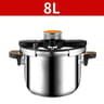 SecureLock Stainless Steel Pressure Cooker  OneHand Lock MultiCooker For Gas  Induction 4L6L8L 7