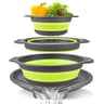Foldable Collapsible Colander Set With SelfDraining Base  SpaceSaving Vegetable  Fruit Washing Bask 4