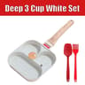 Healthy Nonstick Egg Pan With Lid  3in1 Divided Breakfast Skillet  Omelette Pan 4