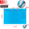 HeatResistant Silicone Soldering Mat  AntiStatic Magnetic Work Mat For Electronics Repair 9
