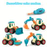 DIY Construction Excavator Toy With Screw Assembly  Sliding Action 4