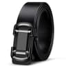 Men Automatic Buckle Leather Belt  Luxury Genuine Leather Belt With Ratchet Closure For Business  C 14
