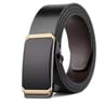 Men Automatic Buckle Leather Belt  Luxury Genuine Leather Belt With Ratchet Closure For Business  C 10