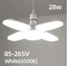 FlexBright Foldable LED Garage Light  E27 FanBlade Ceiling Bulb 6500K Daylight 3