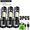 BrightCore Mini USB Rechargeable Flashlight With COB LED  Zoom Focus 8