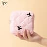 Bow Pattern Sanitary Pad Storage Pouch  Portable Feminine Organizer  Cosmetic Bag For Women 8
