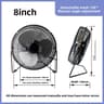 HighPower Pedestal Floor Fan  Quiet Standing Fan For Home  Industrial Use With HeavyDuty Airflow 5