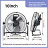 HighPower Pedestal Floor Fan  Quiet Standing Fan For Home  Industrial Use With HeavyDuty Airflow 7