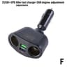 120W Fast Charging Car Charger  Dual USB  TypeC QC30 Adapter With LED Voltage Display 9