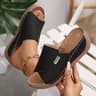 Women Wedge Slippers  Breathable OpenToe Buckle Slides For Summer Comfort 6