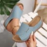 Women Wedge Slippers  Breathable OpenToe Buckle Slides For Summer Comfort 9