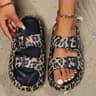 Premium Leopard Comfort Cloud Slides  Women ThickSole Summer Beach  Travel Sandals 4