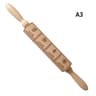 Premium Holiday Cookie Embossing Rolling Pin  Christmas Pattern Wooden Dough Roller 8