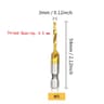 Titanium HSS Tap Drill Bit Set  Hex Shank Screw Thread Tapping Tools M3M10 5