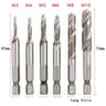 Titanium HSS Tap Drill Bit Set  Hex Shank Screw Thread Tapping Tools M3M10 14