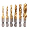 Titanium HSS Tap Drill Bit Set  Hex Shank Screw Thread Tapping Tools M3M10 18