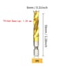 Titanium HSS Tap Drill Bit Set  Hex Shank Screw Thread Tapping Tools M3M10 10