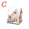 Luminous LED Mini Wooden Christmas House  DIY LED Christmas House Ornament 8
