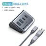 Yottamaster 7Port USBC 32 Hub  Powered 10Gbps USB Data Hub With 5V3A Adapter 10