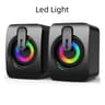 USB Wired Computer Speakers With LED Light  BuiltIn Microphone 5